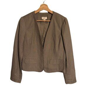 Ann Taylor LOFT I Taupe I Linen Blend I Blazer Jacket I Size 6